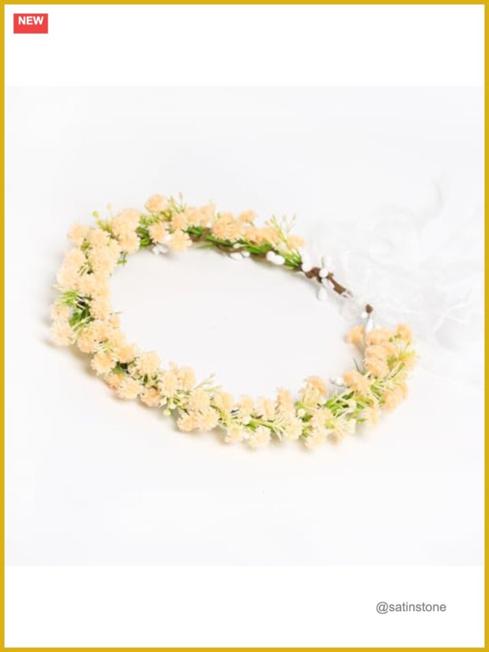 Handmade Artificial Floral Crown Headband Hair Wreath Wedding Bridal Photo Prop